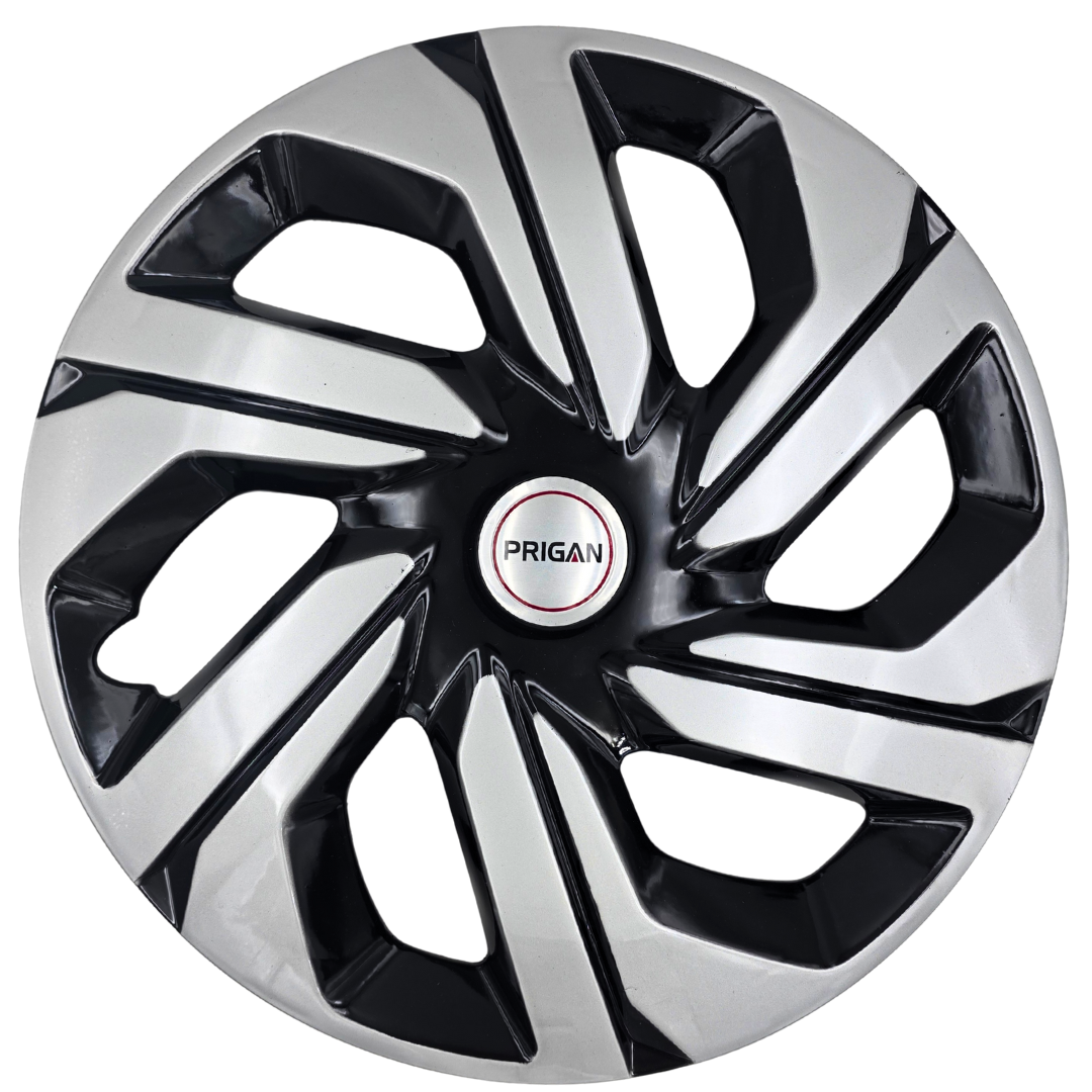 PRIGAN VICTORIS 17 INCH SILVER BLACK WHEEL COVER  (Set of 4)  AVAILABLE IN 17 INCH