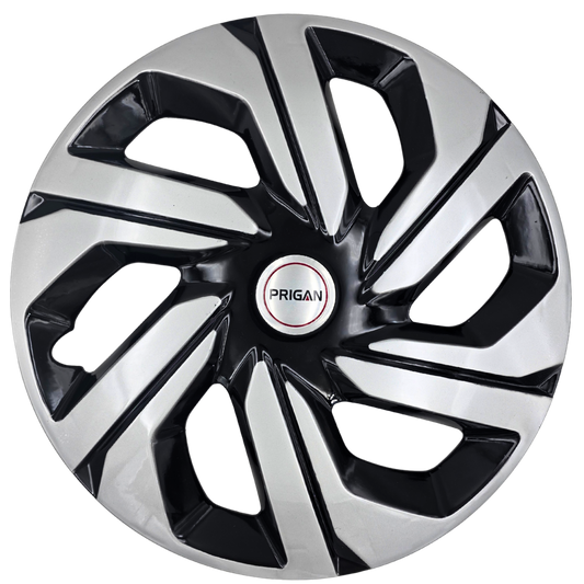 PRIGAN VICTORIS 17 INCH SILVER BLACK WHEEL COVER  (Set of 4)  AVAILABLE IN 17 INCH