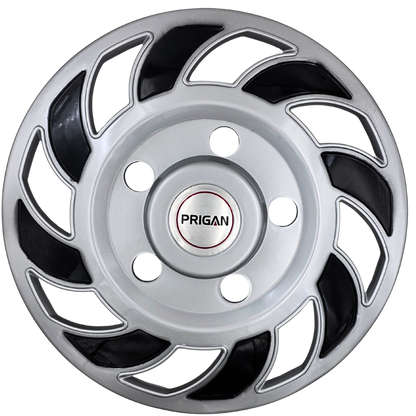PRIGAN WHEEL COVER FOR BOLERO AND FORCE ONLY | SILVER BLACK WHEEL CAP  (Set of 4)  AVAILABLE IN 15 & 16 INCH (MODEL-BOLERO/FORCE SPIN)