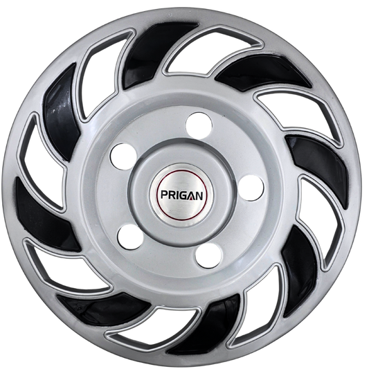 PRIGAN WHEEL COVER FOR BOLERO AND FORCE ONLY | SILVER BLACK WHEEL CAP  (Set of 4)  AVAILABLE IN 15 & 16 INCH (MODEL-BOLERO/FORCE SPIN)