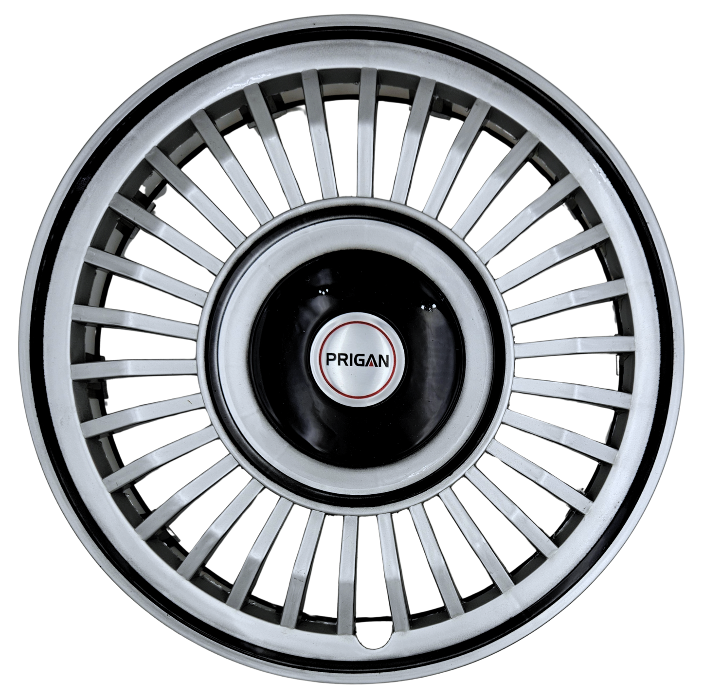 PRIGAN VINTAGE INCH SILVER BLACK WHEEL COVER  (Set of 4)  AVAILABLE IN 13,14 INCH