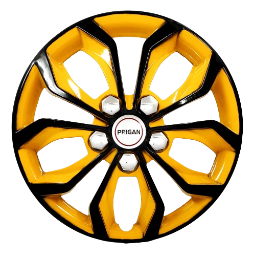 PRIGAN VISION BLACK YELLOW WHEEL COVER  (Set of 4)  AVAILABLE IN 12,13,14,15,16 INCH