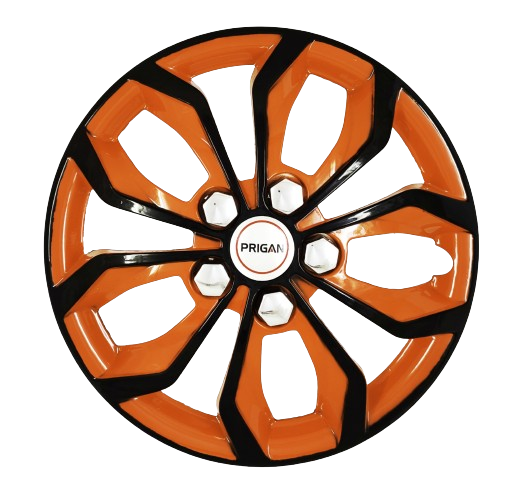 PRIGAN VISION BLACK ORANGE WHEEL COVER  (Set of 4)  AVAILABLE IN 12,13,14,15,16 INCH