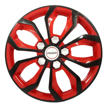 PRIGAN VISION BLACK RED WHEEL COVER  (Set of 4)  AVAILABLE IN 12,13,14,15,16  INCH