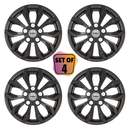 PRIGAN VISION BLACK WHEEL COVER  (Set of 4)  AVAILABLE IN 12,13,14,15,16 INCH