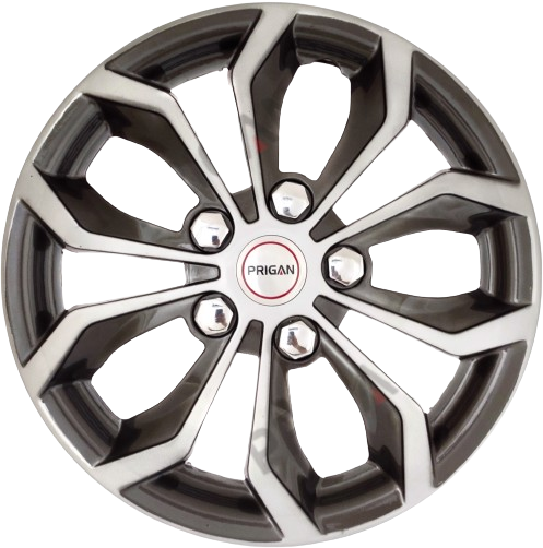 PRIGAN VISION GREY SILVER WHEEL COVER  (Set of 4)  AVAILABLE IN 12,13,14,15,16  INCH