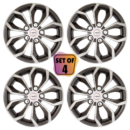 PRIGAN VISION GREY SILVER WHEEL COVER  (Set of 4)  AVAILABLE IN 12,13,14,15,16  INCH