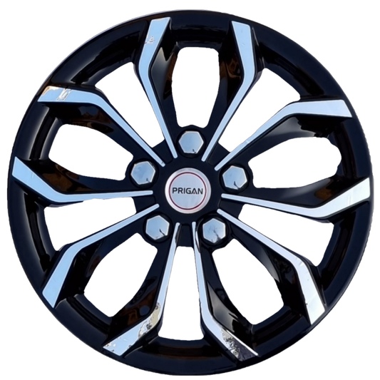 PRIGAN VISION BLACK CHROME WHEEL COVER  (Set of 4)  AVAILABLE IN 12,13 INCH