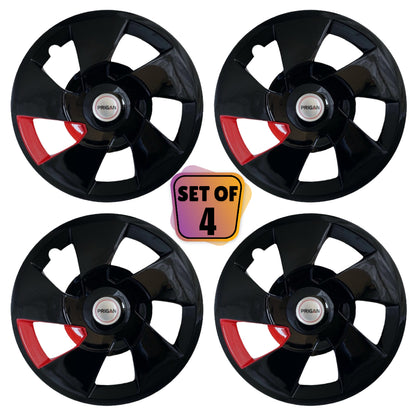 PRIGAN XUV 500 17 INCH RED BLACK WHEEL COVER  (Set of 4)  AVAILABLE IN 17 INCH