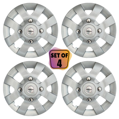 PRIGAN XYLO 15 INCH SILVER WHEEL COVER  (Set of 4)  AVAILABLE IN 15 INCH