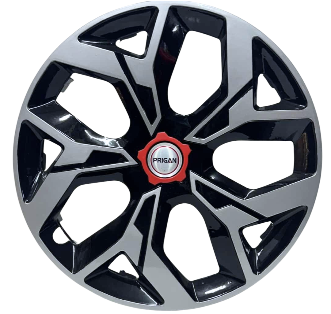 Prigan PRIGAN VOX BLACK SILVER WHEEL COVER (Set of 4) AVAILABLE IN 14,15 INCH ...